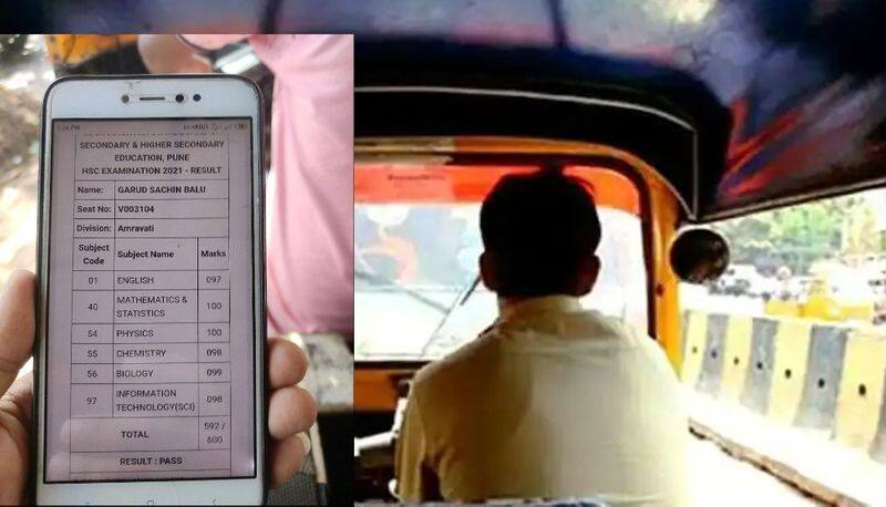 Autorickshaw Driver proudly Shares  Son's Marksheet With Passenger marks card goes viral akb