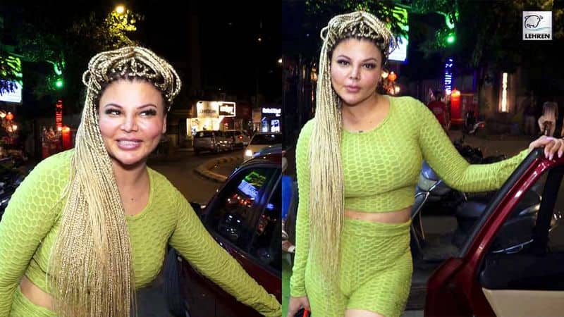 Rakhi Sawant attends a store launch with beau Adil