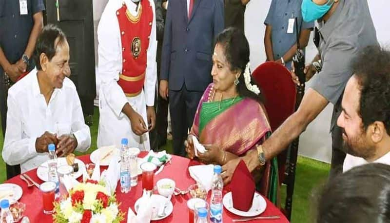 Telangana CM KCR And Governor Tamilisai Soundararajan Meeting After 9 months