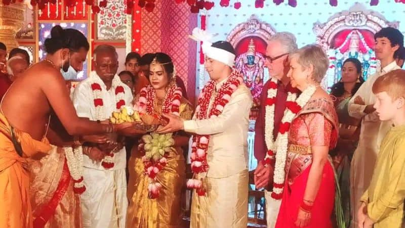 Salem woman engineer married French boy friend at salem viral on social media