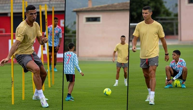 football Present and future! Manchester United icon Cristiano Ronaldo trains with son amid transfer speculation snt