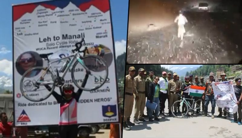 Mother of two creates history, travels from Leh to Manali on cycle - gps