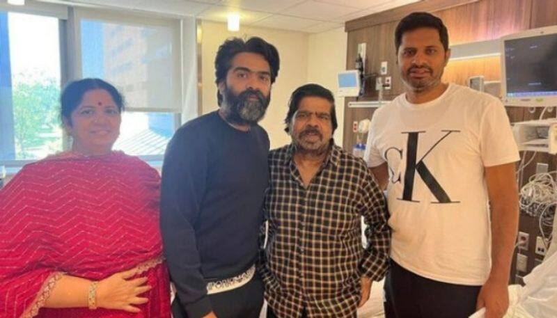 Actor napoleon and Pandiyarajan meet T Rajendar in New york