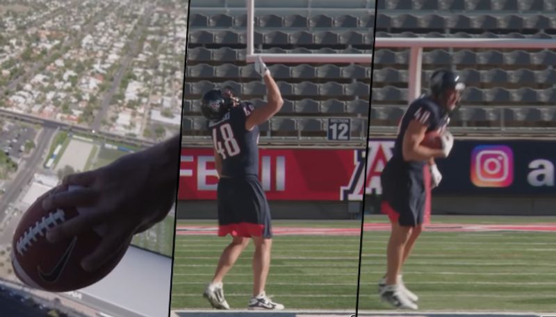 Watch: US duo set world record for high altitude catch by holding football thrown from 620 feet - gps