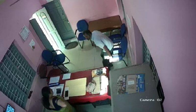 grama panchayat member And PDo Kissing In Office CCtv video viral rbj