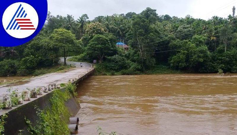 Bhadra River Flowing Beyond the Danger Level Due to Heavy Rain in Chikkamagaluru grg