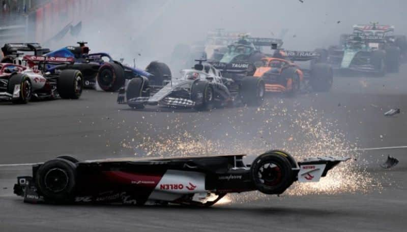 Watch Video Chinese driver Zhou Guanyu suffers horrific crash