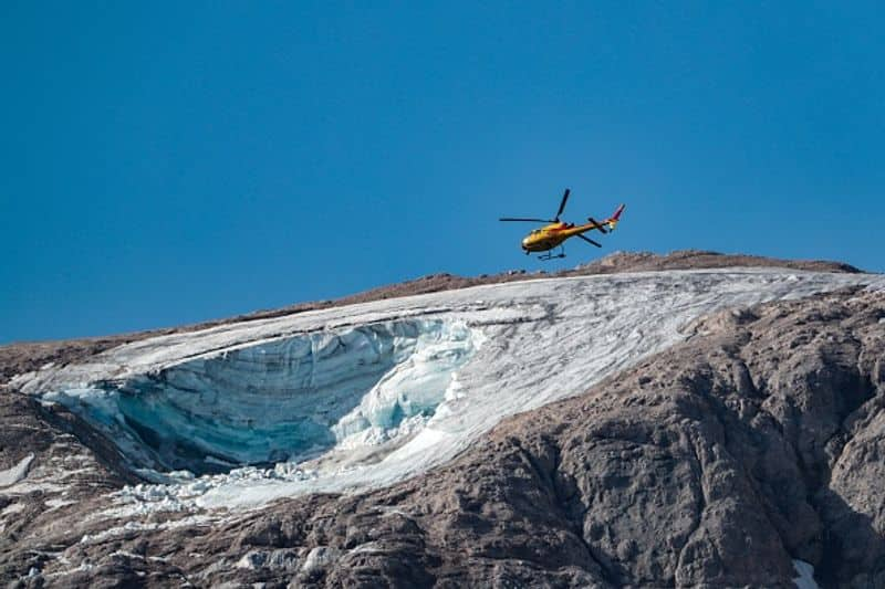 Marmolada glacier collapse in Alps