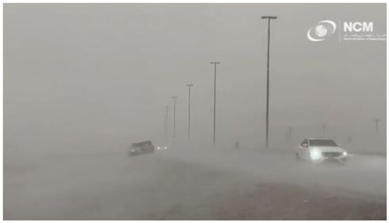 UAE authorities issue safety warnings as heavy rains, hail lash parts of the country