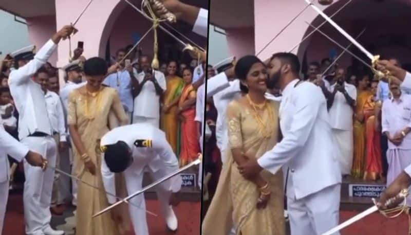 Watch: Navy officer made to do push-ups at his wedding - gps