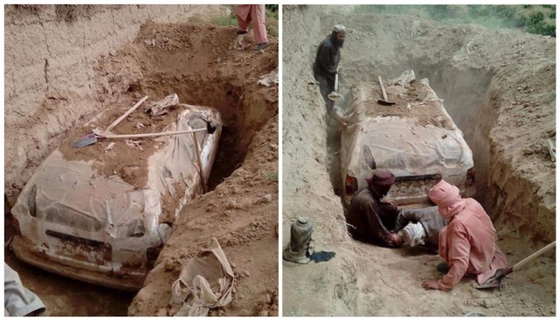 Mullah Omars car was excavated by the Taliban gow