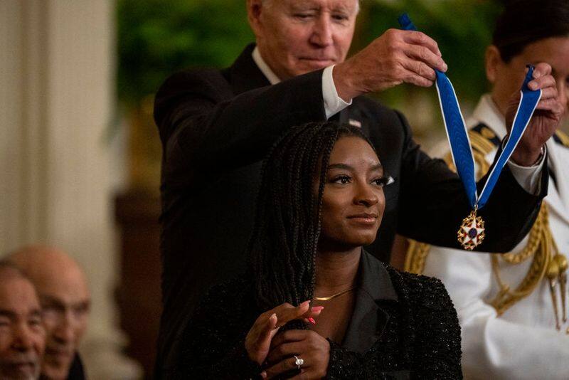 Simone Biles honoured with Medal of Freedom; becomes youngest recipient-ayh