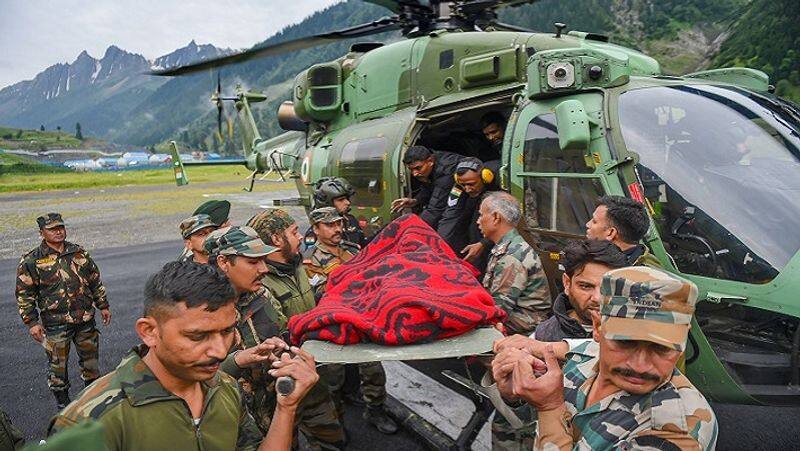 Amarnath Cloudburst IAF Continues Rescue Ops Amid Inclement Weather 16 Dead