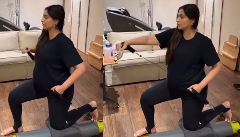 sonam kapoors pregnancy workout video 