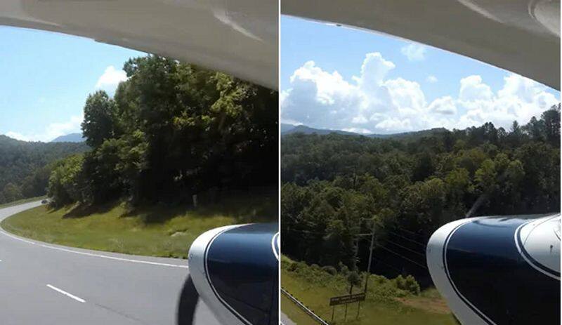 Aircraft makes emergency landing on busy North carolina four line Highway