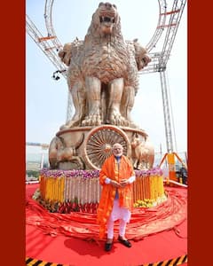 অশোকস্তম্ভের উন্মোচন প্রধানমন্ত্রী মোদীর হাতে,  জানুন সংসদভবনের ছাদে বসানো জাতীয় প্রতীকের বিশেষত্ব 