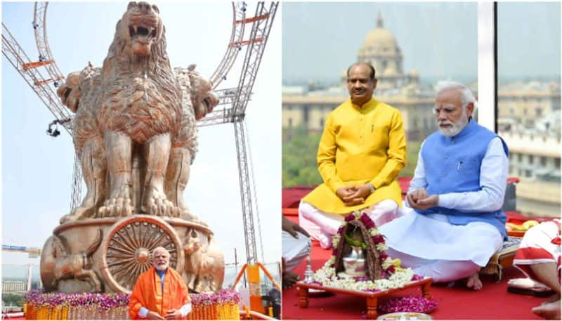  Ashoka emblem Controversy After Unveiling in new Parliament building