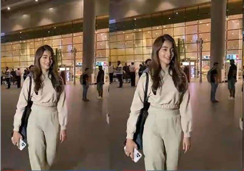 Pooja Hegde Looks Spotted at Mumbai Airport hls 