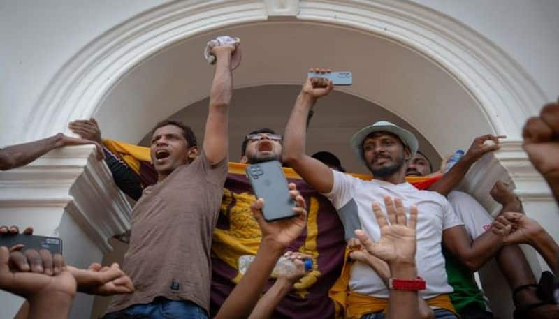 after the resignation of Rajapakse, the people of Sri Lanka celebrate!