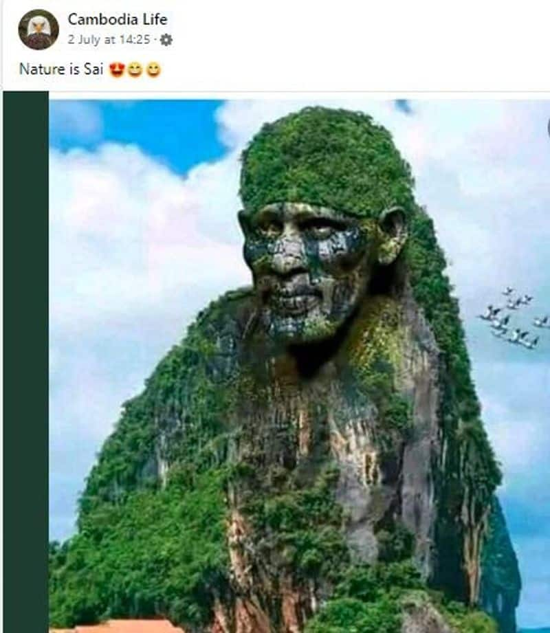 Picture Of Mountain That Looks Like Sai Baba Is Actually Digital Art mnj 