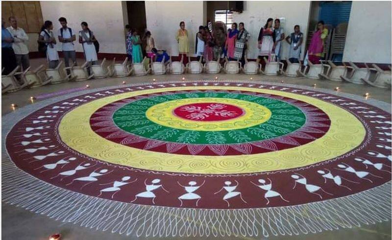 Udupi Artist Bharathi Gets Doctorate PHD In Rangoli rbj