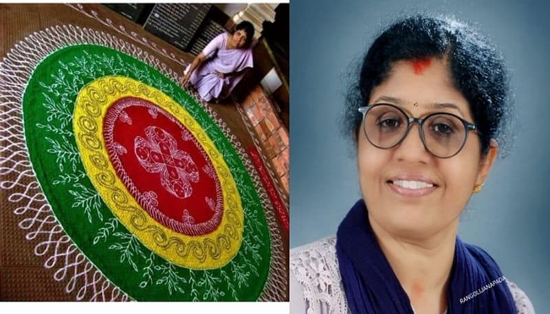 Udupi Artist Bharathi Gets Doctorate PHD In Rangoli rbj