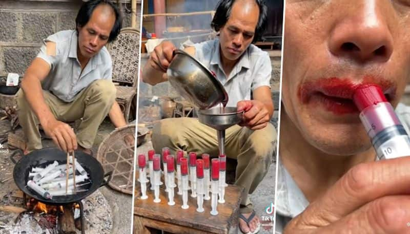 Man creates lipstick with used syringes; unique process stuns netizens - gps