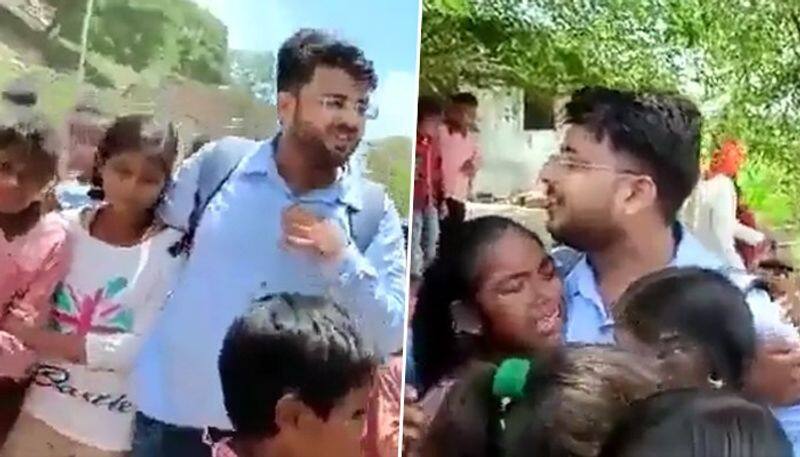 Viral video UP students cry profusely as teacher gets transferred refuse to let him go gcw