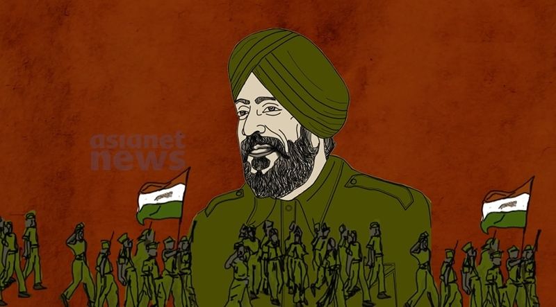 General Mohan Singh who led INA on the war field