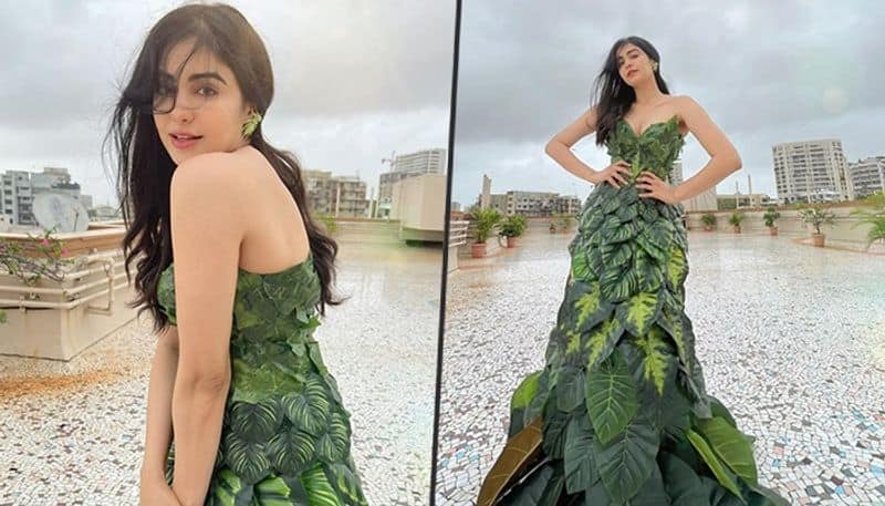 Hot pictures Adah Sharma wears strapless gown made out of leaves in latest photoshoot drb