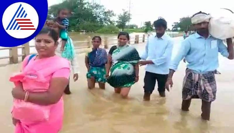 Pregnant Woman Faces Problems Due to Flood in Haveri grg