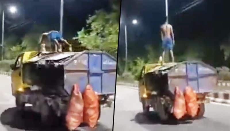 UP Man's 'Shaktimaan stunt' on moving vehicle failed miserably; know what happens next - gps