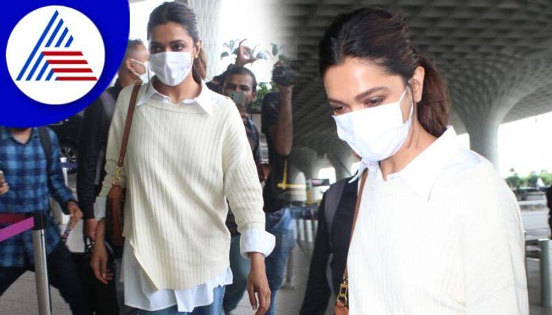 Deepika Padukone slays oversized shirt and denim at airport vcs 