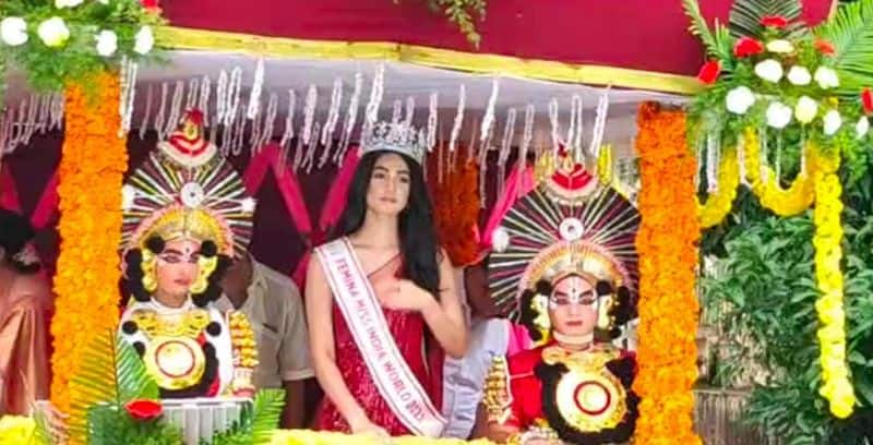 Grand Well Come to 2022 femina miss india diva sini shetty In Udupi rbj