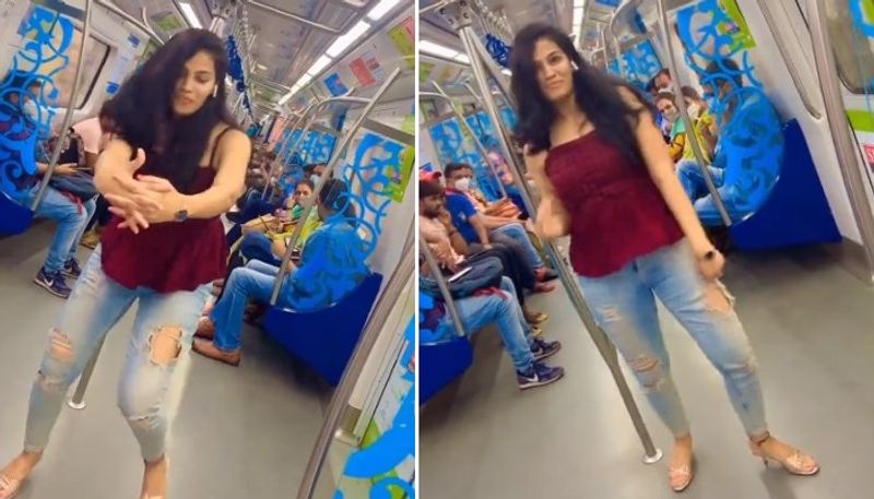 girl shoot instagram reels inside hyderabad metro faces legal actions 