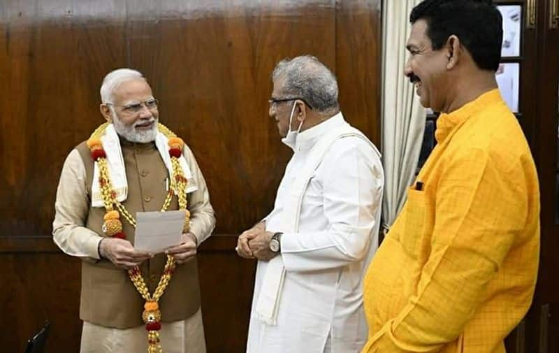 Dharmasthala Veerendra Heggade press meet after takes oath as rajya sabha Member in Delhi ckm