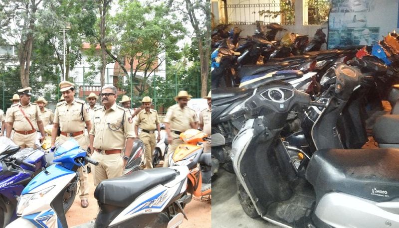 Bengaluru Police arrest gang of bike thieves 76 vehicles recovered mnj 