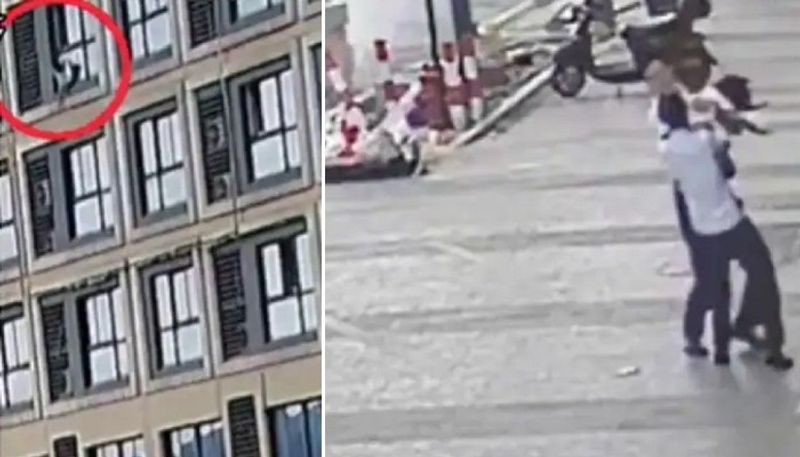 man catches child falling from fifth floors window 