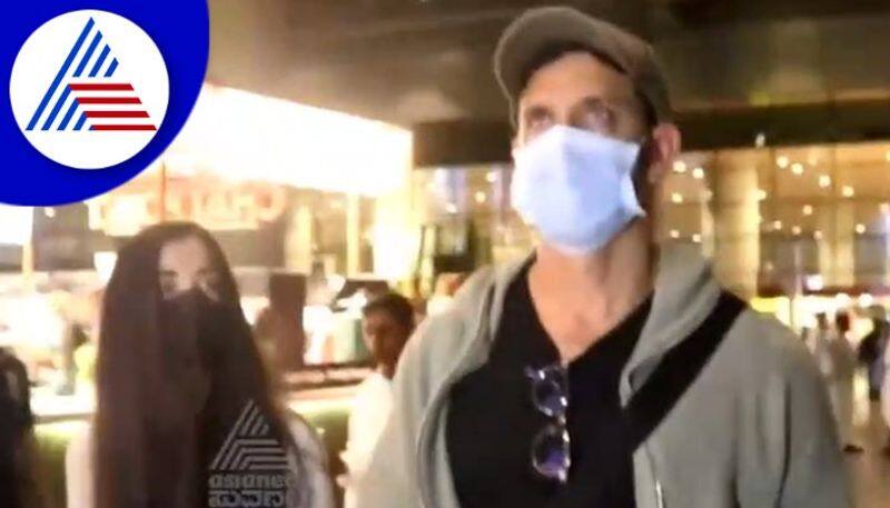 Hrithik Roshan with his girlfriend Saba snapped at airport returned from London vcs 