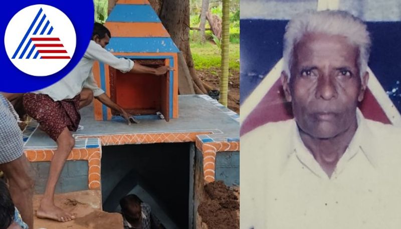 Chamarajanagar district Nanjedevanapura village man built his own burial gow