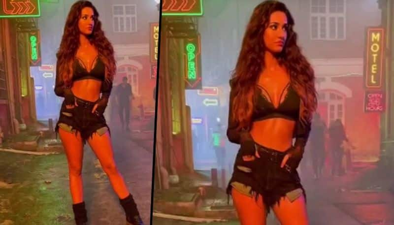 Legs day: Ek Villain Returns star Disha Patani flaunts her perfect-long legs in black BRA and shorts RBA