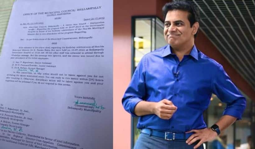 4 govt employees get memo for skipping KTR birthday event; BJP asks monarchy in Telangana?