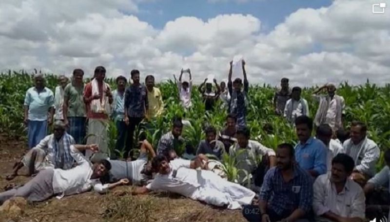 Davanagere Farmers Protest against KIADB Over Industrial Corridor rbj