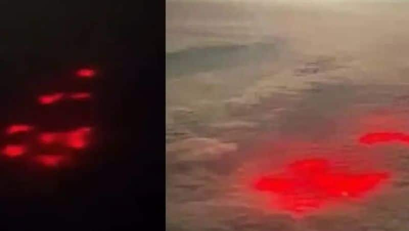 Pilot spots mysterious red glow in Atlantic Ocean