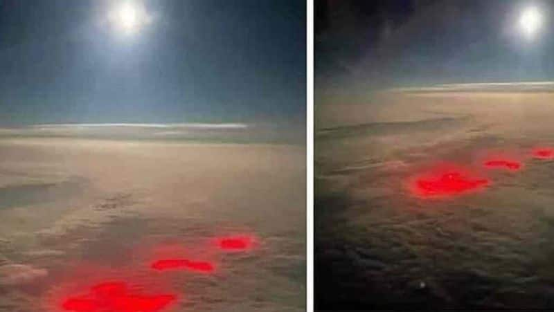 Pilot spots mysterious red glow in Atlantic Ocean