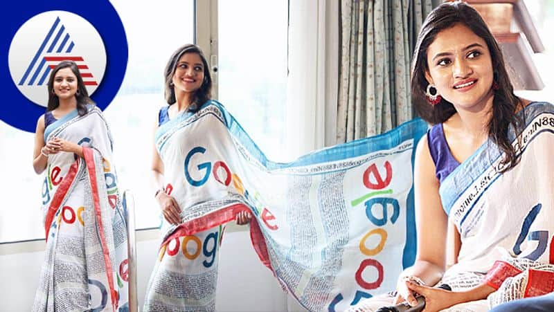 Kannadathi Serial Actress Ranjani Raghavan In Google Saree Vin