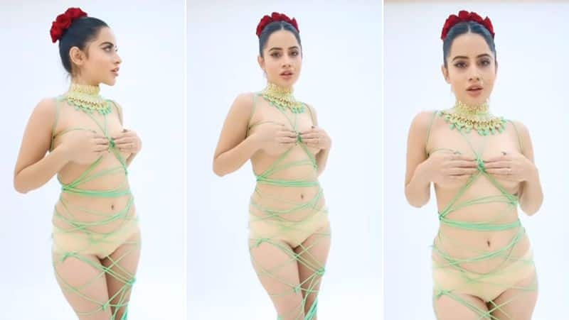 SEXY video, pictures: Urfi Javed goes TOPLESS again, hides b**bs with her hands, gets trolled RBA