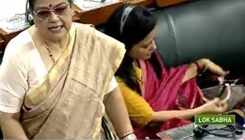 Mahua Moitra hide her Louis Vuitton bag in Lok Sabha Viral Video