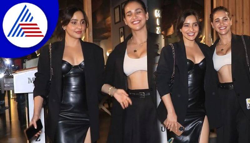 Neha Sharma and sister Aisha Sharma looks hot in dinner look vcs 