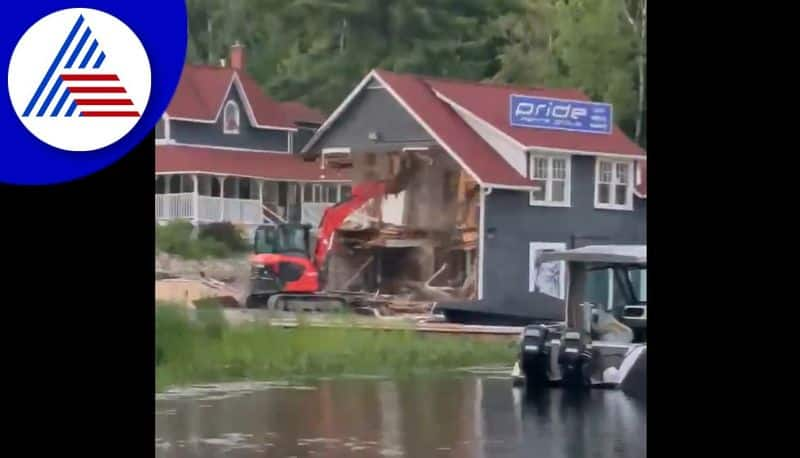 Man take revenge against boss destroyed luxury building belonging to his boss in canada akb